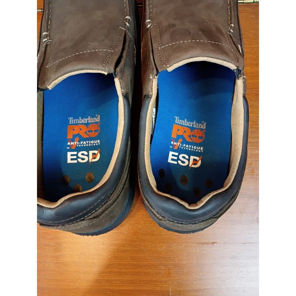 Timberland Pro Size 11W Anti Fatigue Steel Toe Shoes ASTM F2413-18 Brown